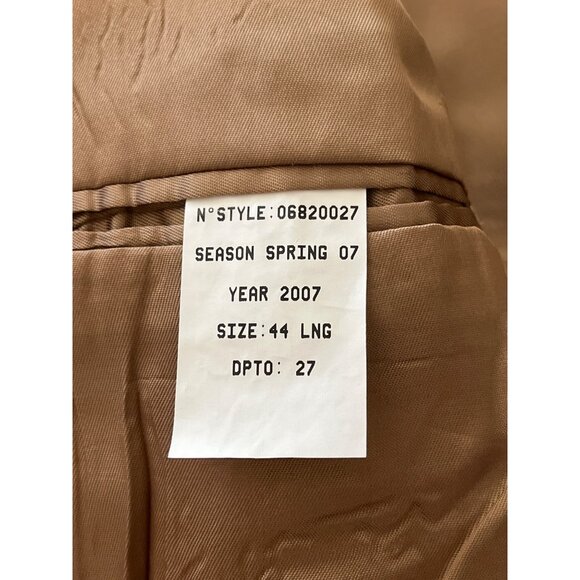 Brooks Brothers 346 Blazer Wool Houndstooth Sportscoat Tan Blue Mens 44 Long - Picture 5 of 8